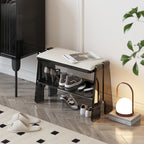 Modern Minimalist Shoe Storage Cabinet - 2/3 Tier Cotton Linen Design for Entryway