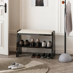 Modern Minimalist Shoe Storage Cabinet - 2/3 Tier Cotton Linen Design for Entryway