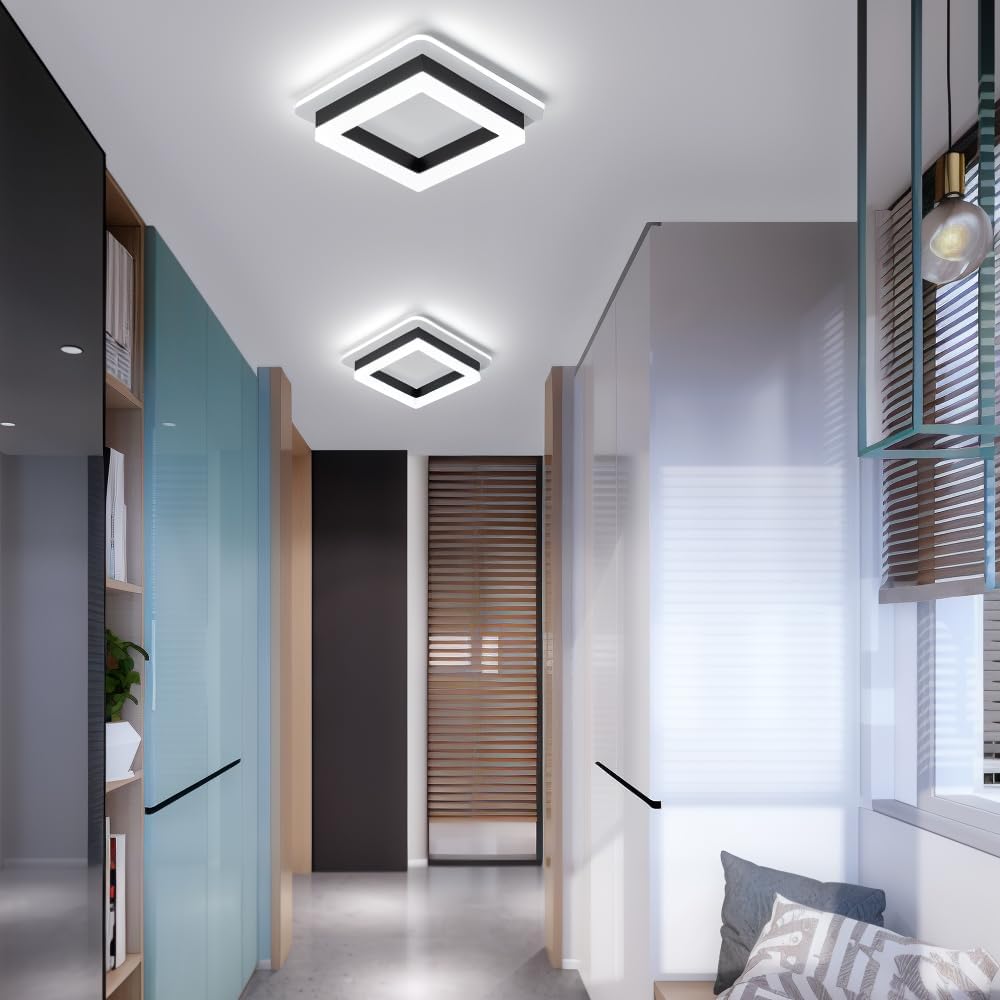 Modern Square Flush Mount Ceiling Light - Energy-Efficient LED Illumination