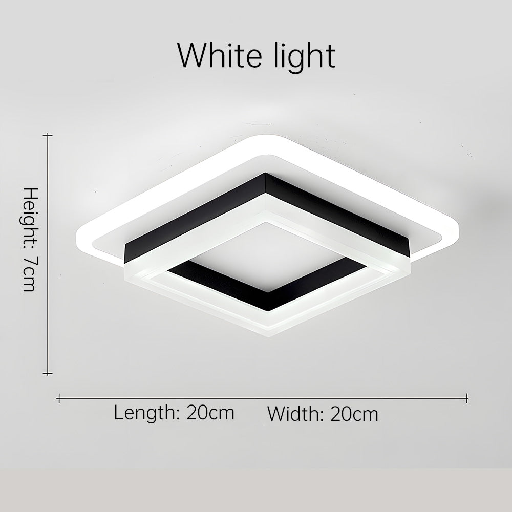 Modern Square Flush Mount Ceiling Light - Energy-Efficient LED Illumination