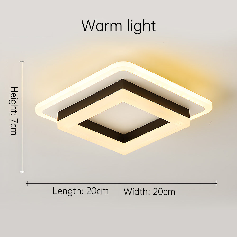 Modern Square Flush Mount Ceiling Light - Energy-Efficient LED Illumination