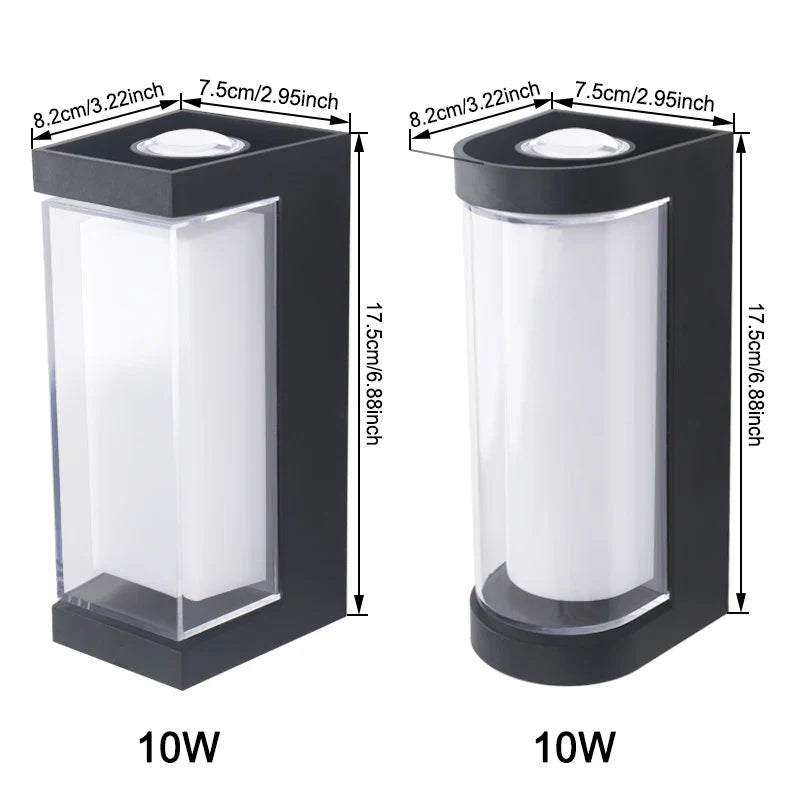Modern LED Wall Light | Waterproof Up & Down Outdoor Sconce