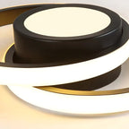 Sleek Double Ring Flush Mount Ceiling Light - Modern LED Fixture