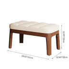 Scandinavian Shoe Storage Bench with Solid Wood Frame & PU Leather Seat