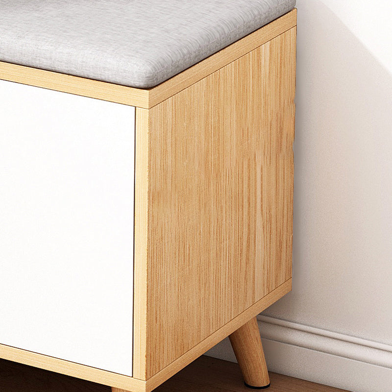 Scandinavian Solid Wood Shoe Storage Cabinet - 2-Tier Organizer
