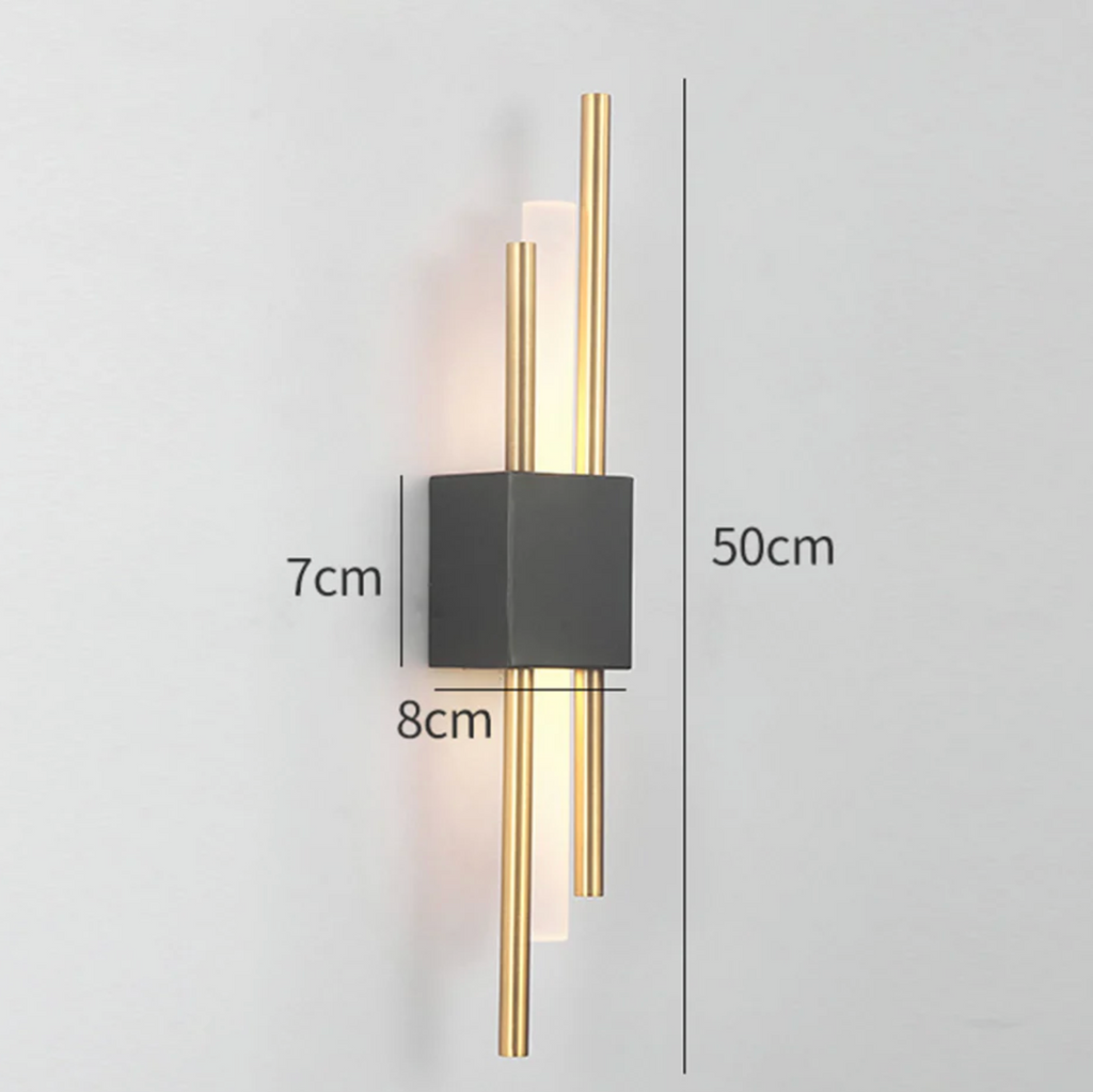 Elegant Black and Gold Wall Sconce Lighting Fixture