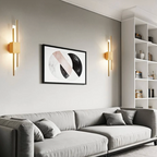Elegant Black and Gold Wall Sconce Lighting Fixture