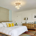 Elegant Crystal Semi Flush Ceiling Light for Bedroom & Living Room