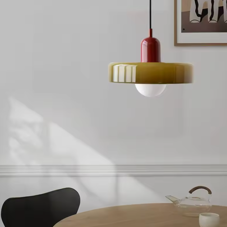 Bauhaus-Inspired Glass Pendant Light – Modern Kitchen Pendant Lighting for Island