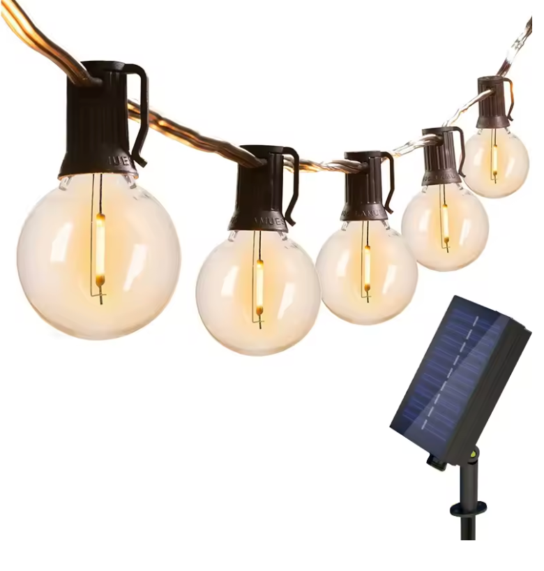Outdoor Solar String Lights - LED Globe Patio Lights for Garden Decor