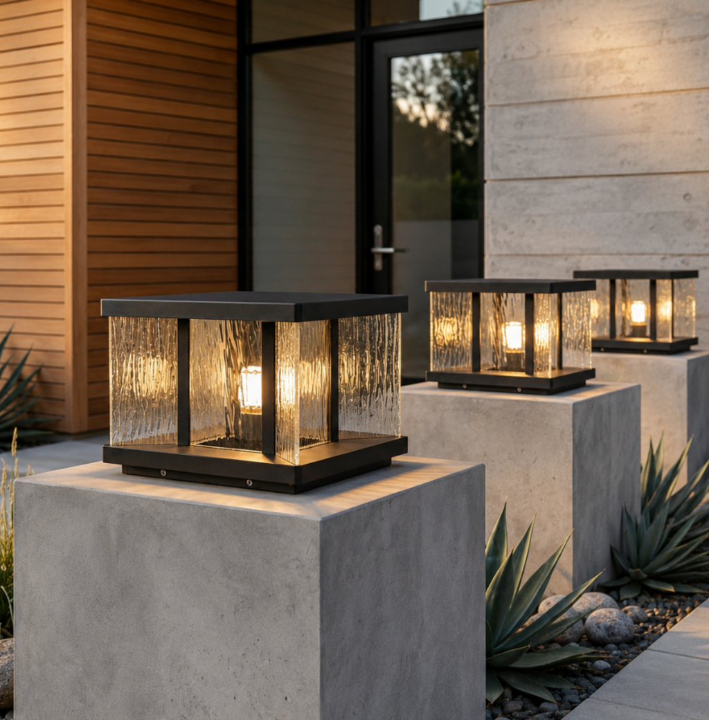 Modern Outdoor Pillar Light - Waterproof Aluminum Pillar Lamp for Pathways