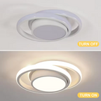Sleek Double Ring Flush Mount Ceiling Light - Modern LED Fixture