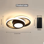 Sleek Double Ring Flush Mount Ceiling Light - Modern LED Fixture