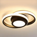 Sleek Double Ring Flush Mount Ceiling Light - Modern LED Fixture