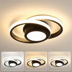 Sleek Double Ring Flush Mount Ceiling Light - Modern LED Fixture