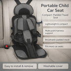 Travel Car Seat 5-Point Safety Harness Portable Padded
