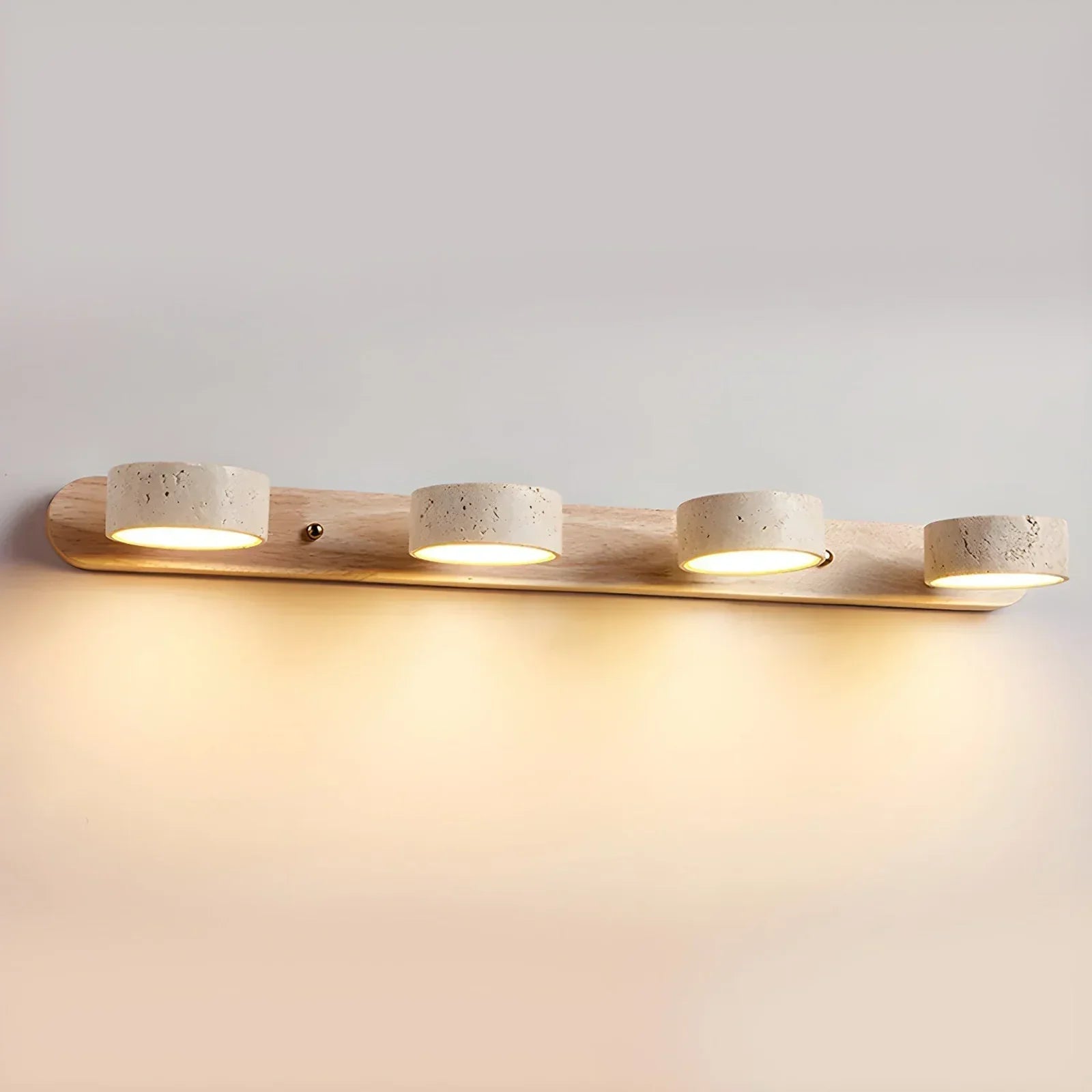 Travertine Duo Wood Wall Light