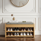 Vintage Solid Wood Shoe Rack Storage - 2/3 Tier Shoe Organizer for Entryway