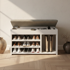 Vintage Solid Wood Shoe Rack Storage - 2/3 Tier Shoe Organizer for Entryway