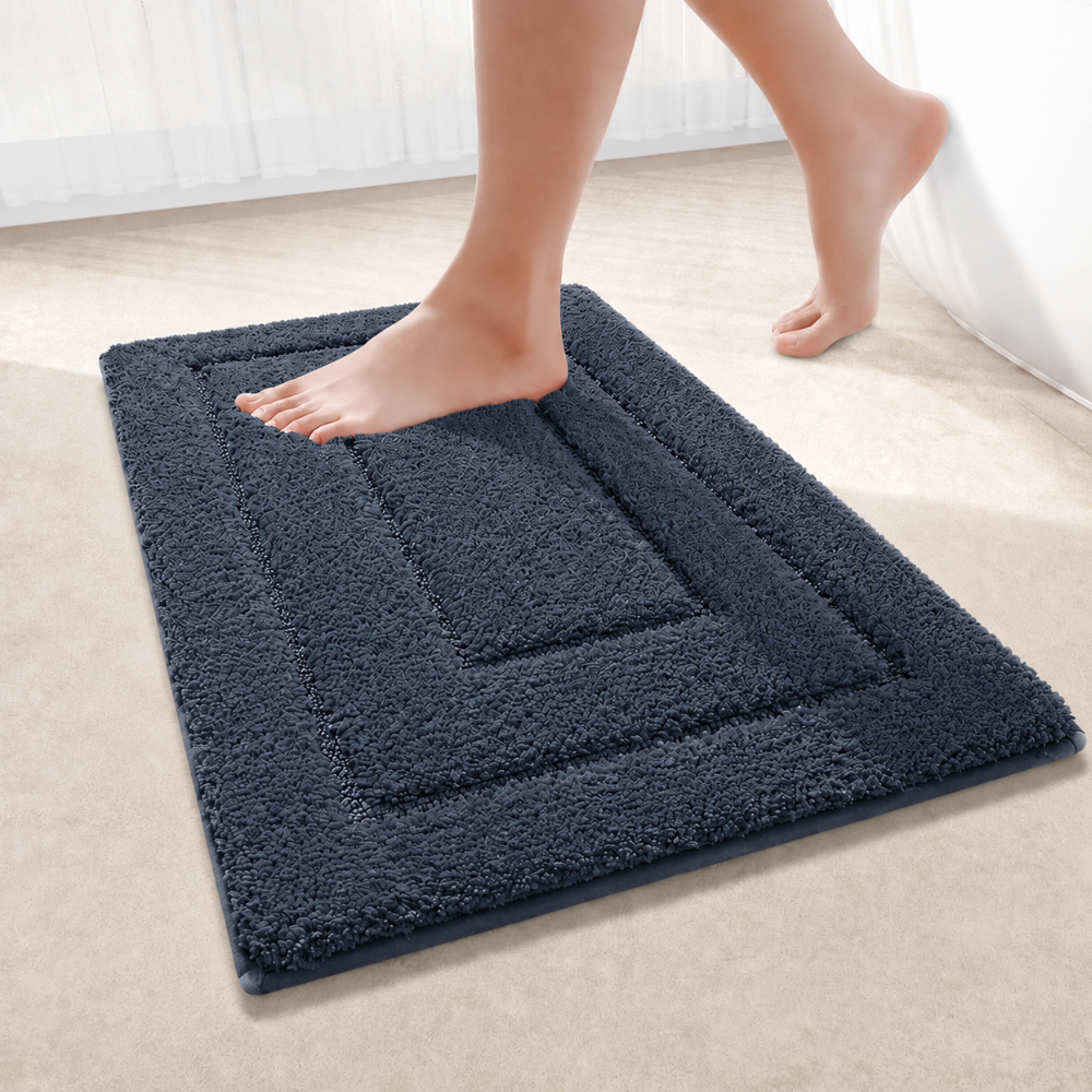 CloudStep Non-Slip Microfiber Bath Mat | Ultra-Absorbent Bathroom Rug for Modern Decor