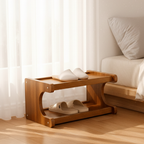 Scandinavian Bamboo Shoe Organizer - 2-6 Tier Shoe Rack Storage Cabinet
