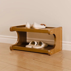 Scandinavian Bamboo Shoe Organizer - 2-6 Tier Shoe Rack Storage Cabinet