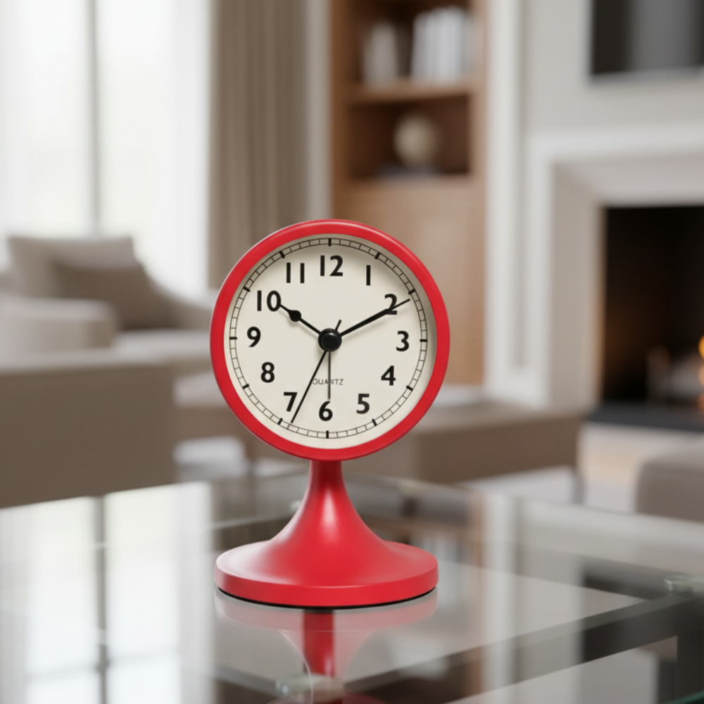 Classic Vintage Alarm Clock | Silent Quartz Movement with Backlight for Peaceful Sleep