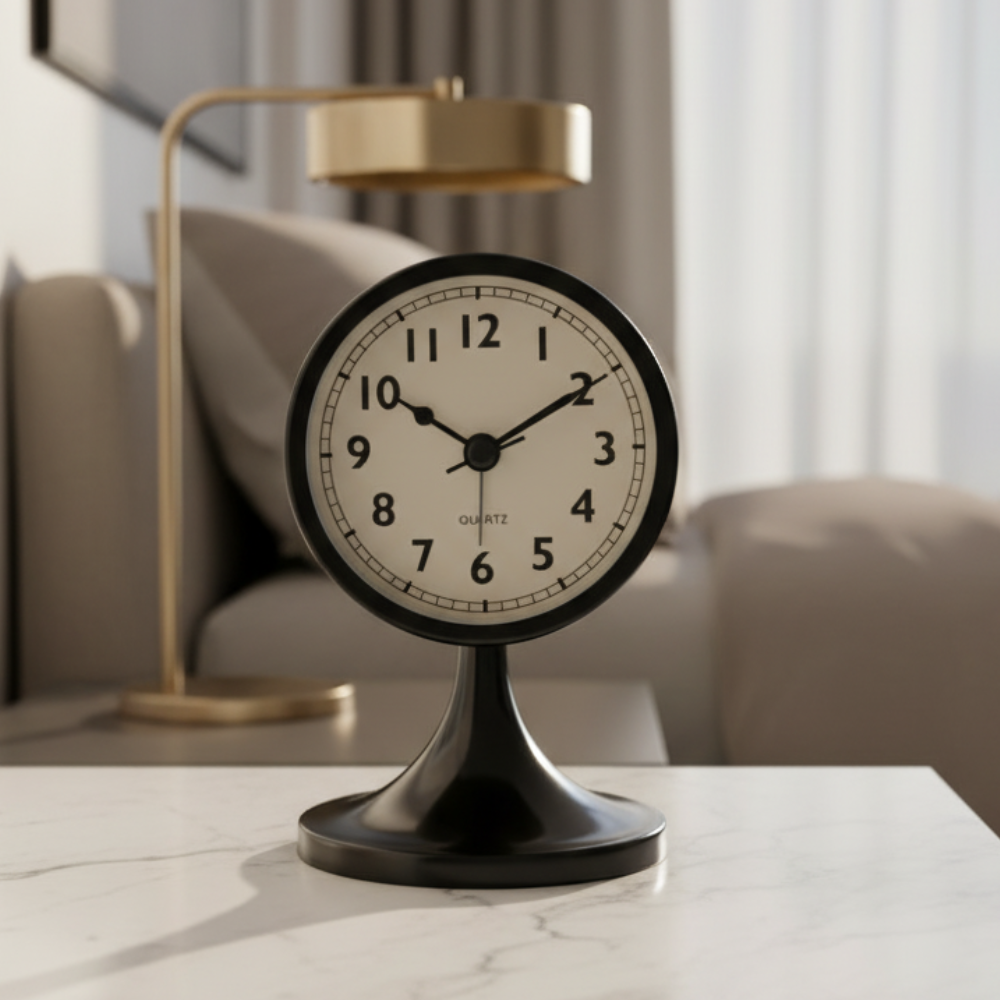 Classic Vintage Alarm Clock | Silent Quartz Movement with Backlight for Peaceful Sleep