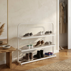 Modern Minimalist 3-Tier Shoe Rack - Durable Iron Shoe Storage Organizer