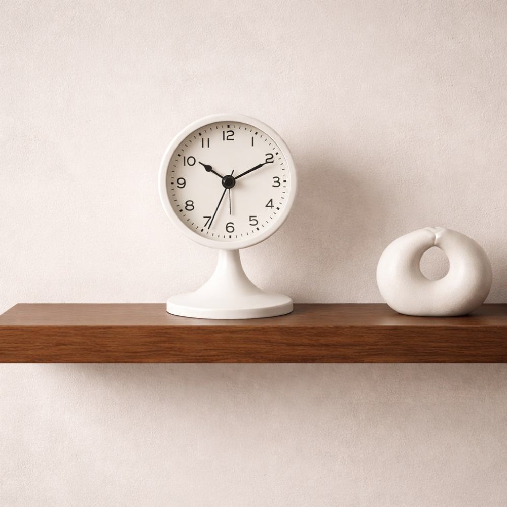Classic Vintage Alarm Clock | Silent Quartz Movement with Backlight for Peaceful Sleep
