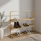 Modern Minimalist 3-Tier Shoe Rack - Durable Iron Shoe Storage Organizer