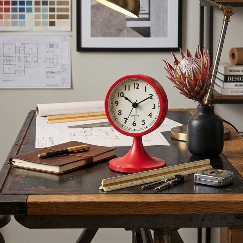 Classic Vintage Alarm Clock | Silent Quartz Movement with Backlight for Peaceful Sleep