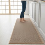 PureStep - Woven Kitchen Mat with Non-Slip Rubber Backing, Washable & Water Absorbent Floor Rug for Modern Home Decor