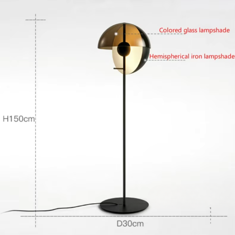 Neralith Soma Modern Floor Lamp - Elegant Glass Standing Lamp for Living Room