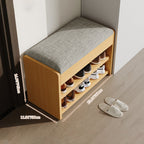 Vintage Solid Wood Shoe Rack Storage - 2/3 Tier Shoe Organizer for Entryway