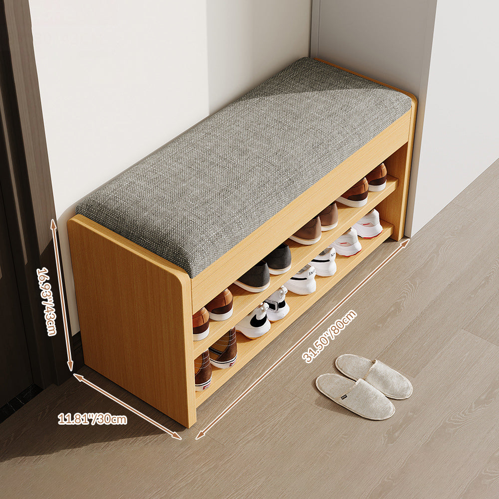 Vintage Solid Wood Shoe Rack Storage - 2/3 Tier Shoe Organizer for Entryway