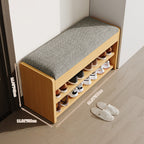 Vintage Solid Wood Shoe Rack Storage - 2/3 Tier Shoe Organizer for Entryway