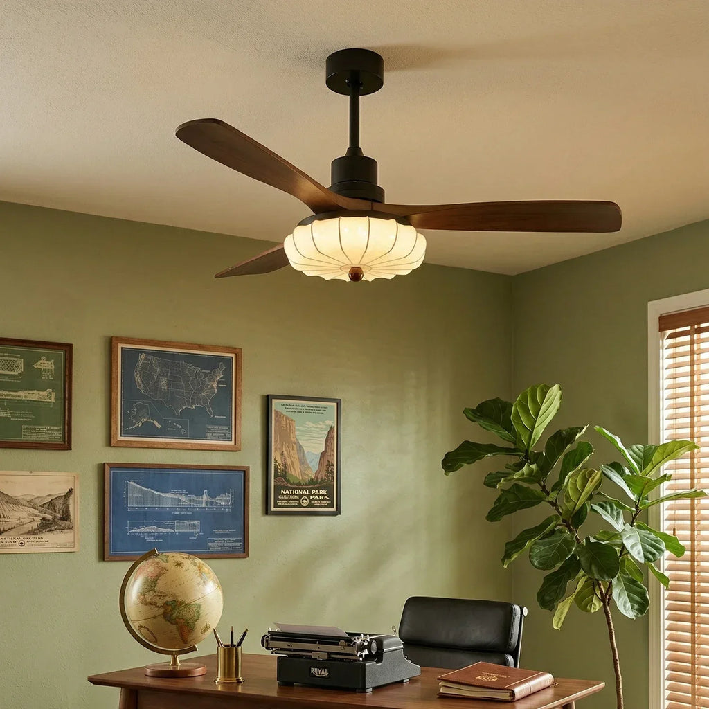 Modern Elira Flower Fabric Ceiling Fan Lights