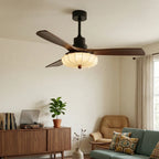 Modern Elira Flower Fabric Ceiling Fan Lights