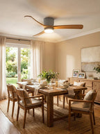 Propeller Style Wooden Ceiling Fan Light