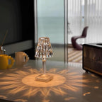 Table Lamp Crystal Rechargeable Touch Dimmable LED Light